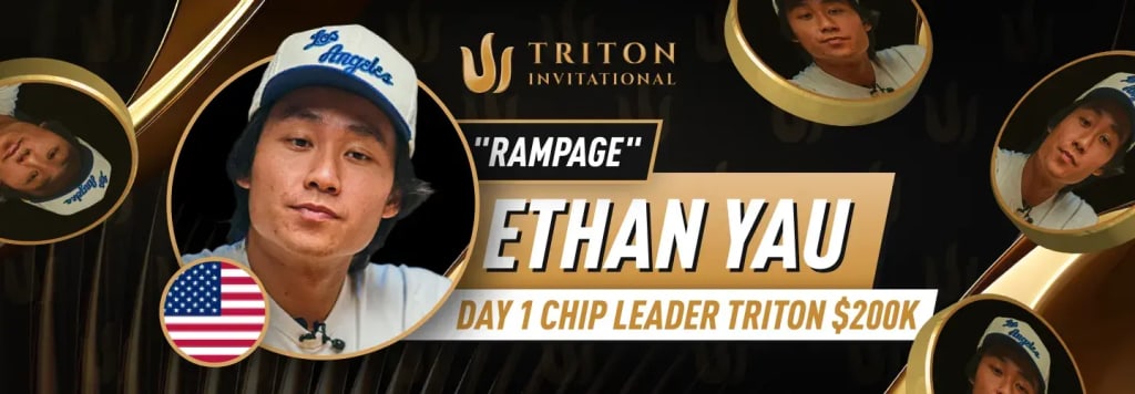 Rampage Poker Leads Day 1 of the $200K Triton Invitational