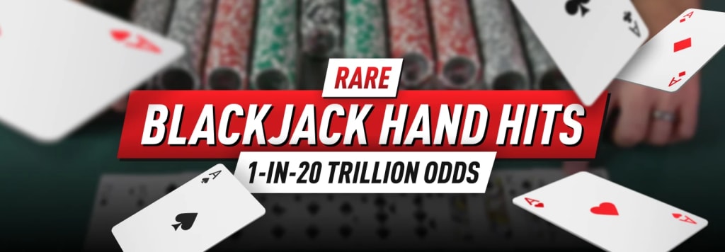 Rare blackjack hand