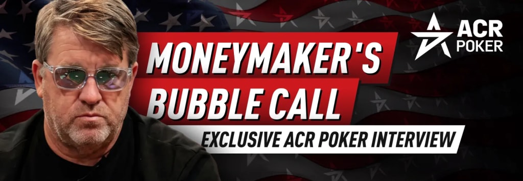 Chris Moneymaker at the 2026 WSOP Main Event money bubble before his jack-nine call against Antonio Vargas