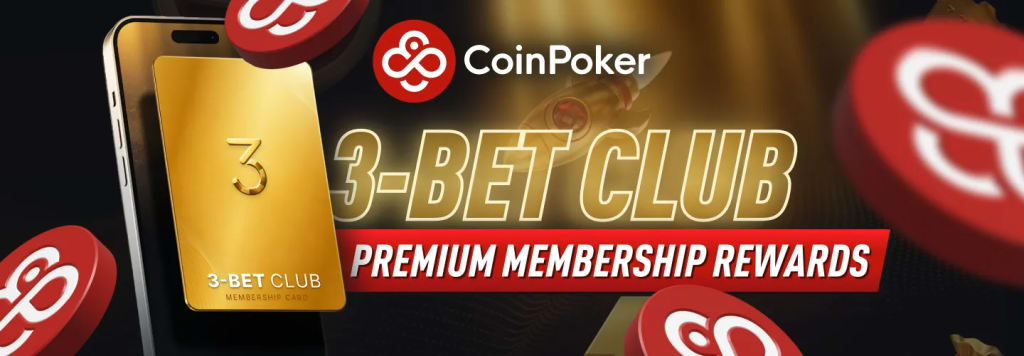 CoinPoker 3-Bet Club premium membership waitlist banner