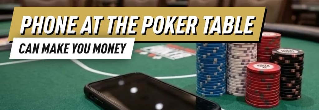 Phone at the poker table