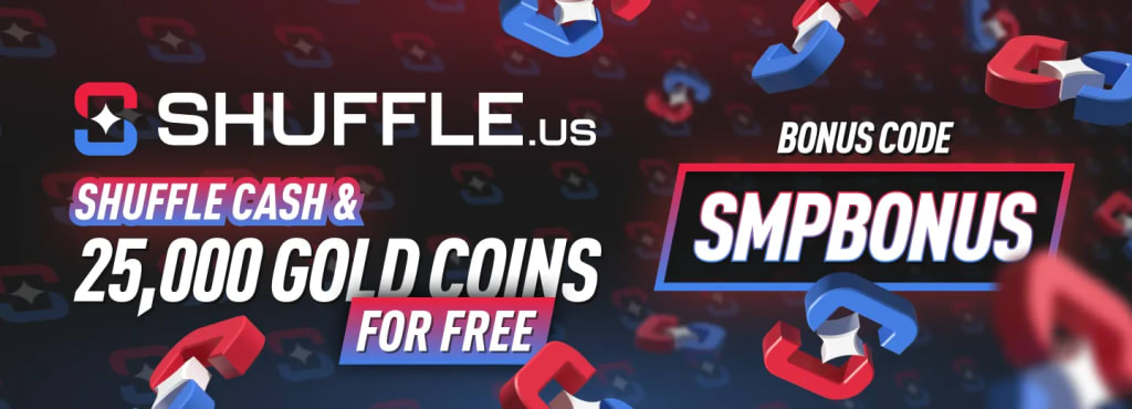 Shuffle.us Promo Code SMPBONUS - 1 SC and 25,000 Gold Coins Free