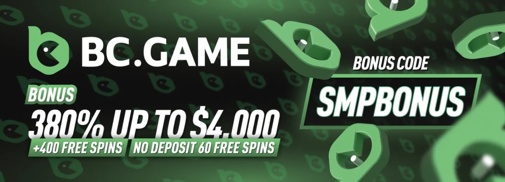 BC Game Bonus Code SMPBONUS - 380% Casino Welcome + Rakeback up to $20,000 + 460 Free Spins 2026
