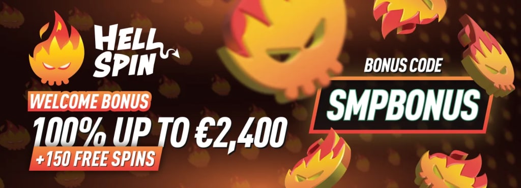 HellSpin Bonus Code SMPBONUS - up to $2,400 and 150 free spins welcome package