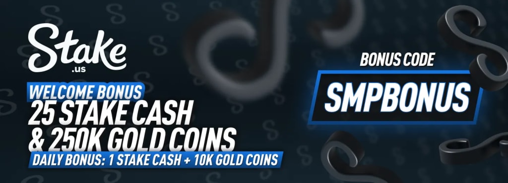 Stake US promo code SMPBONUS welcome bonus 25 Stake Cash 250K Gold Coins