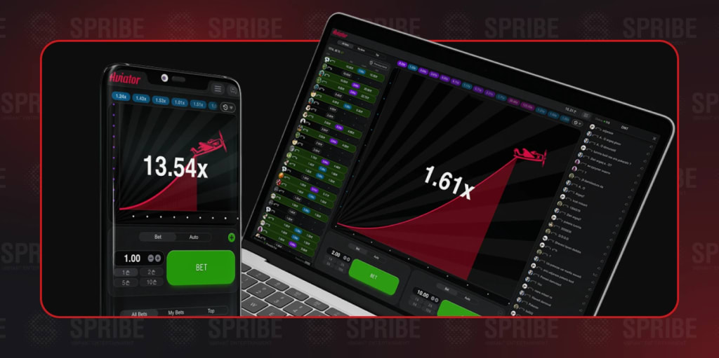 Aviator crash game by Spribe - plane multiplier rising on screen