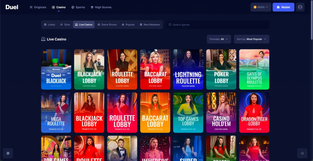 Duel Live Casino