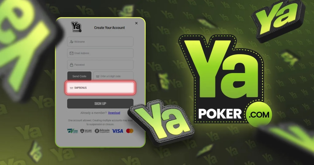Ya Poker Bonus Code -Sign Up