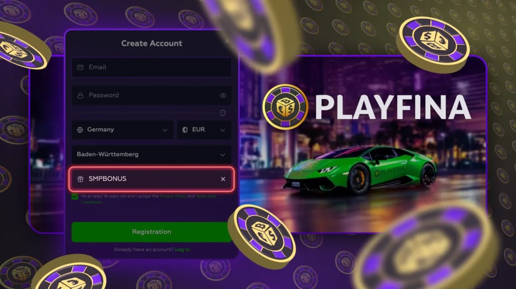 Playfina Bonus Code Sign Up - SMPBONUS