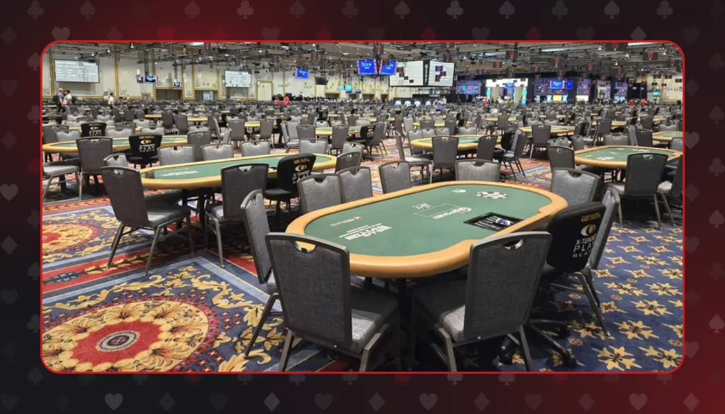 Live full ring poker cash game tables