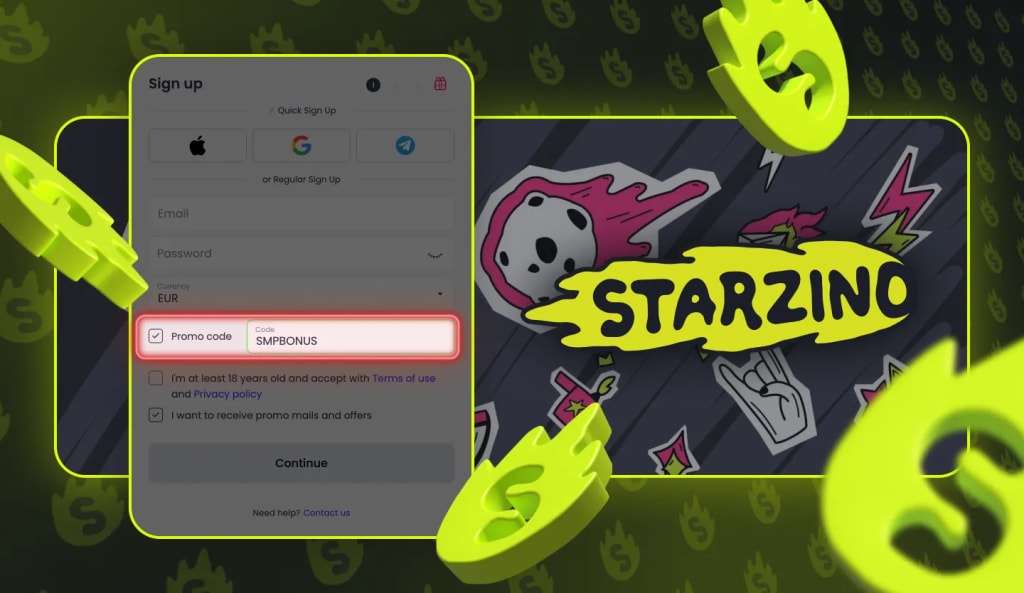 Starzino Promo Code SMPBONUS - Starzino Casino Sign Up