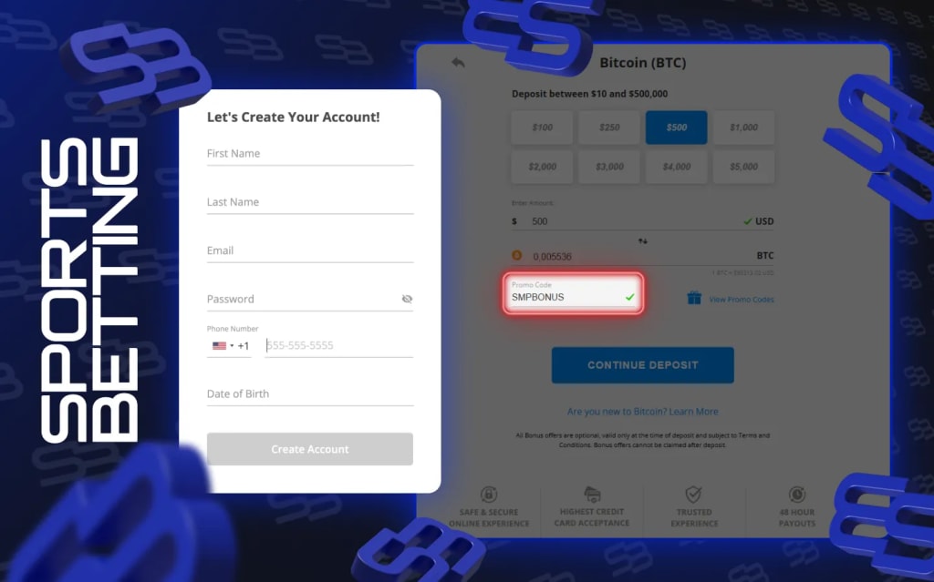 Sign Up | Use SMPBONUS SportsBetting.ag Promo Code During Your Deposit