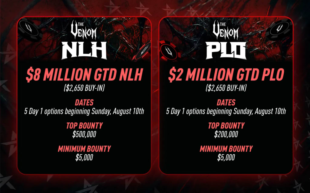 Americas Cardroom The Venom NLH - PLO Tournaments
