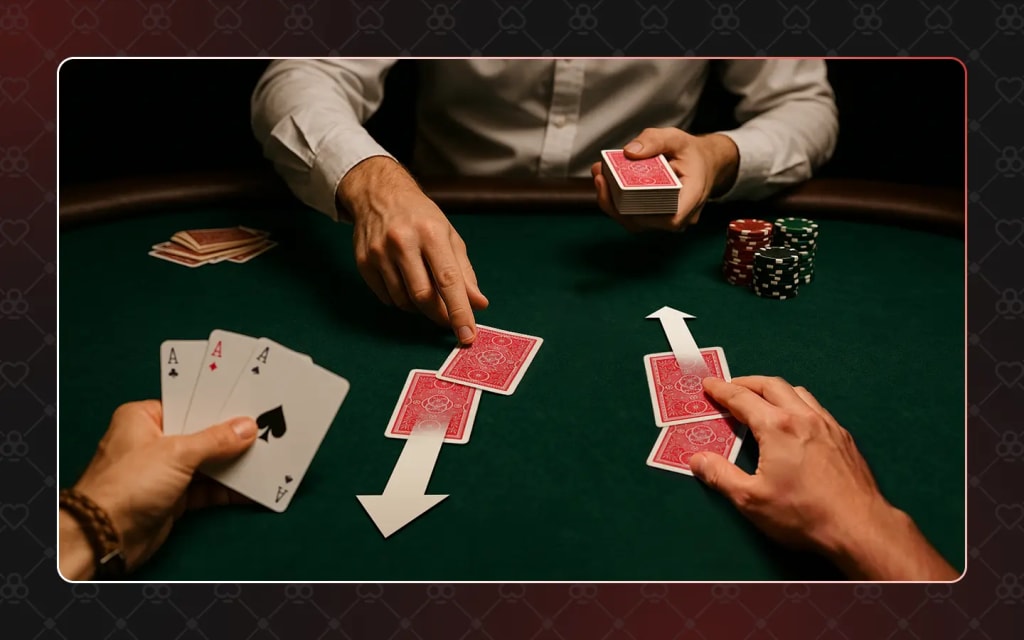 Five card draw - drawing two cards