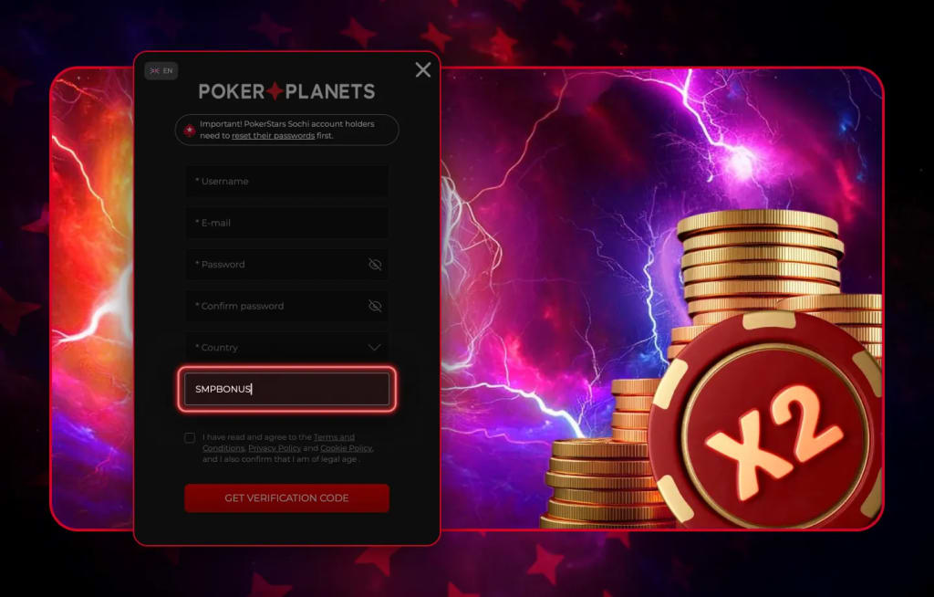 PokerPlanets Invite Code SMPBONUS - Sign Up