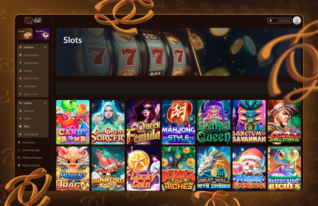 Titi Poker Casino Games inside the poker client