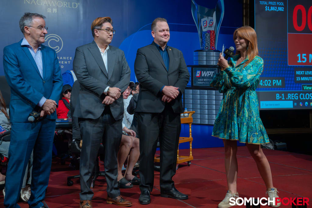 WPT Cambodia Championship ceremony