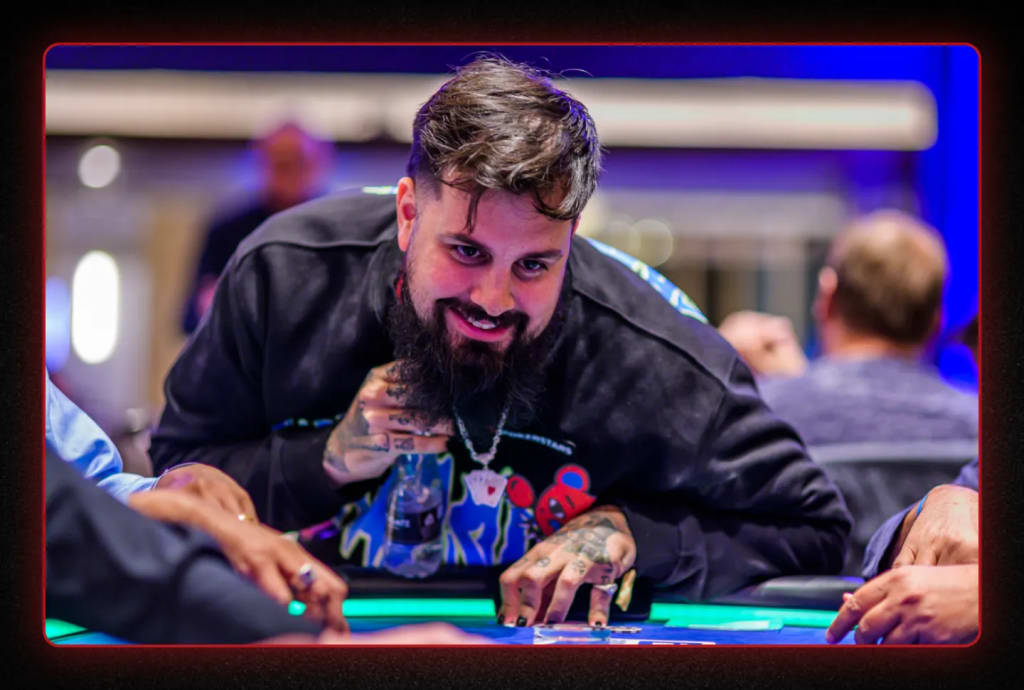 Alejandro Lococo, CoinPoker ambassador, at the poker table
