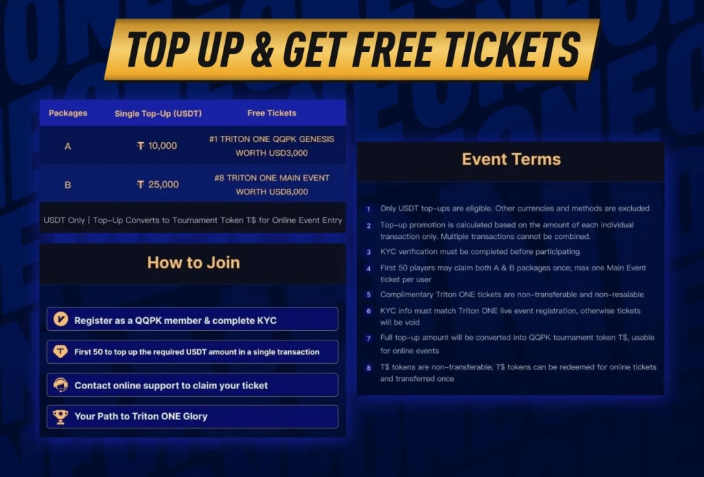Top Up and Get Your Free Triton One Tickets