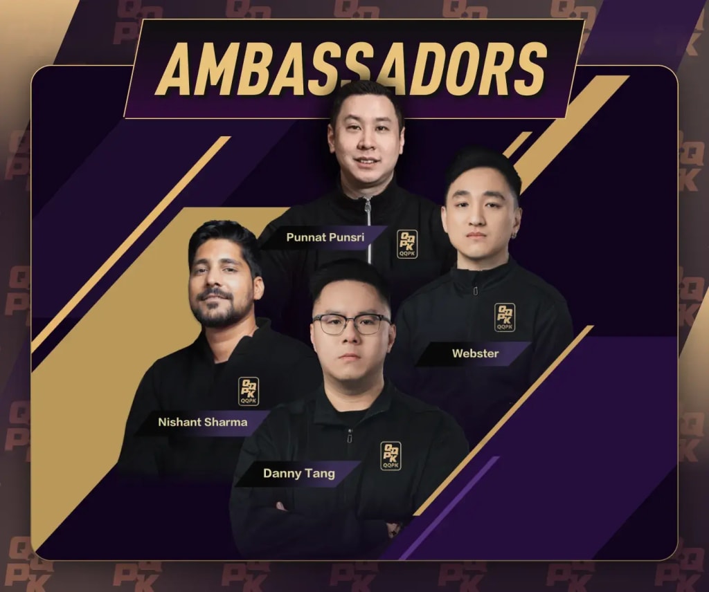QQPK Ambassadors Punnat Punsri, Danny Tang, Webster Lim, Nishant Sharma