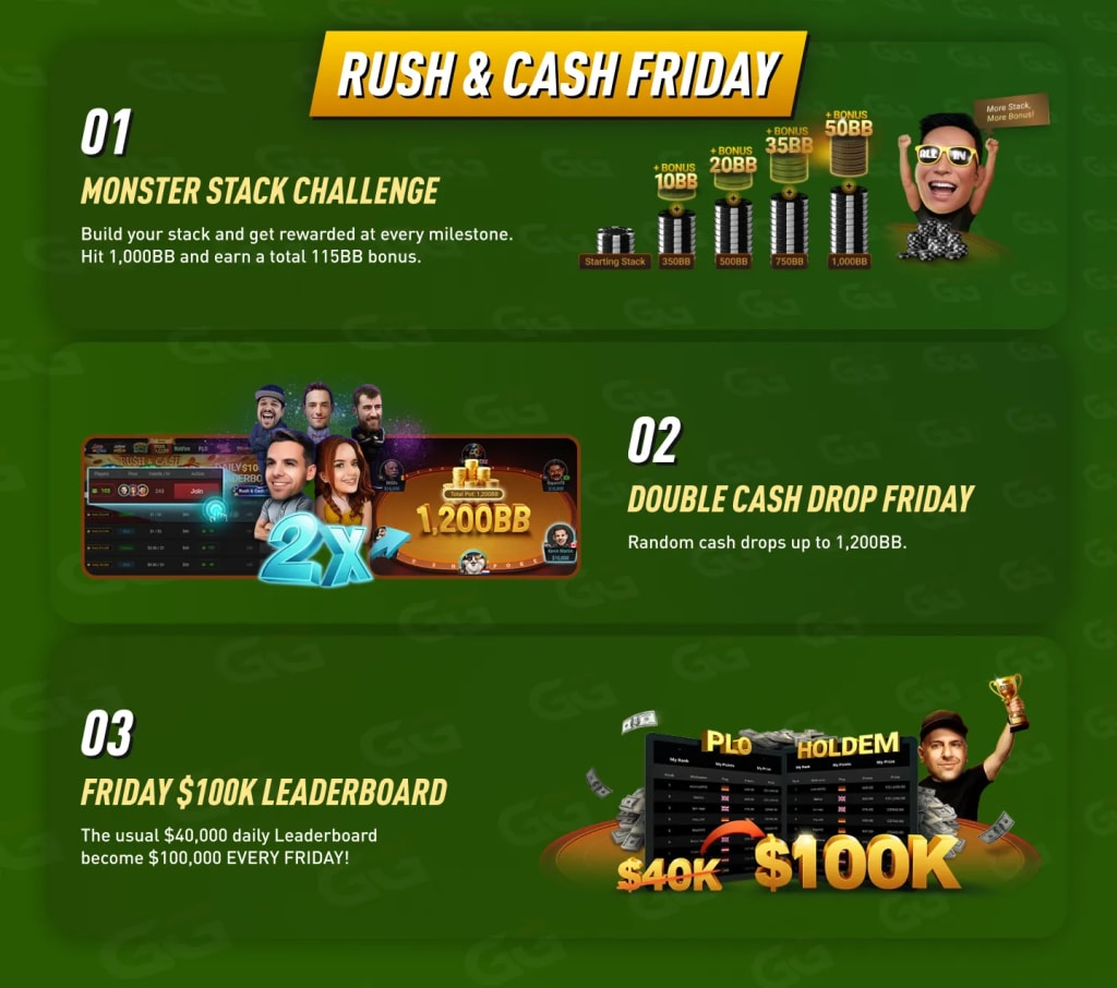 Rush & Cash Friday - $100K Leaderboard