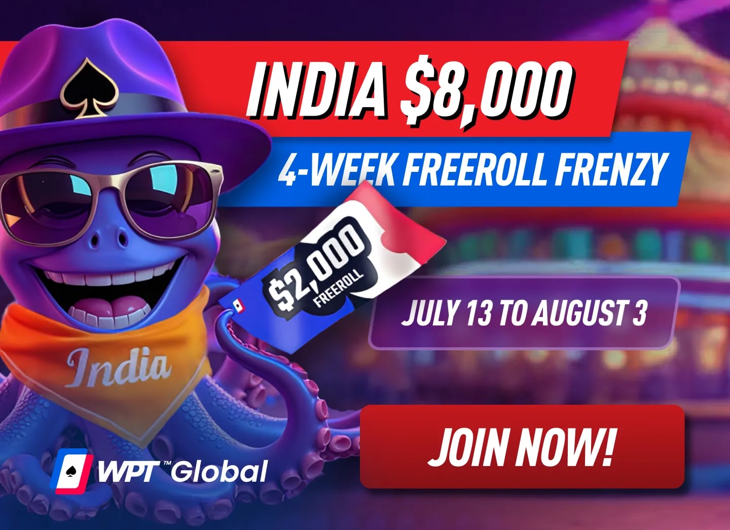 $8,000 4-Week Freeroll Frenzy - Sign UP for WPT Global