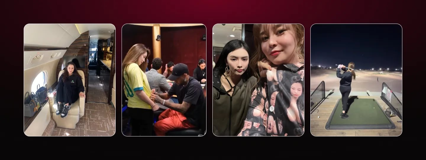 Sashimi Poker’s Instagram profile features numerous photos showcasing her luxurious lifestyle.