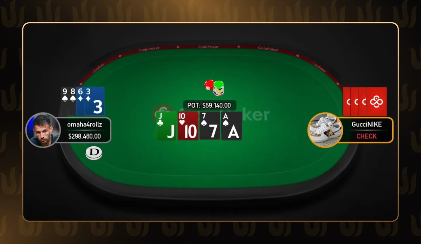 omaha4rollz vs GucciNike - CoinPoker