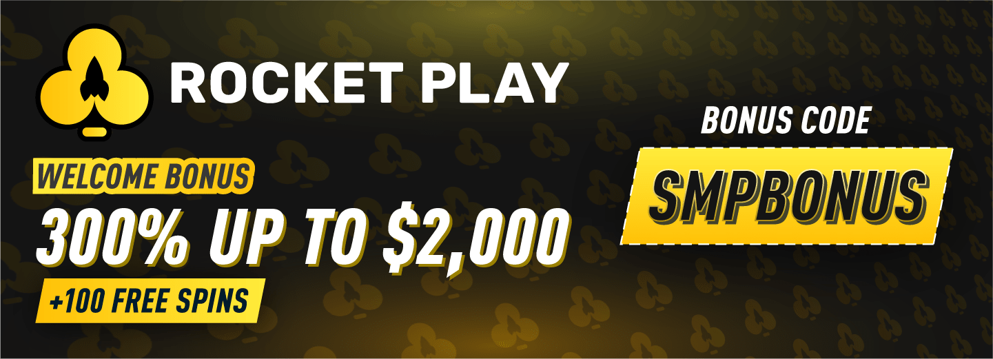 Best RocketPlay Promo Code June 2025 SMPBONUS | 300% Up to $2000 + 100 Free Spins