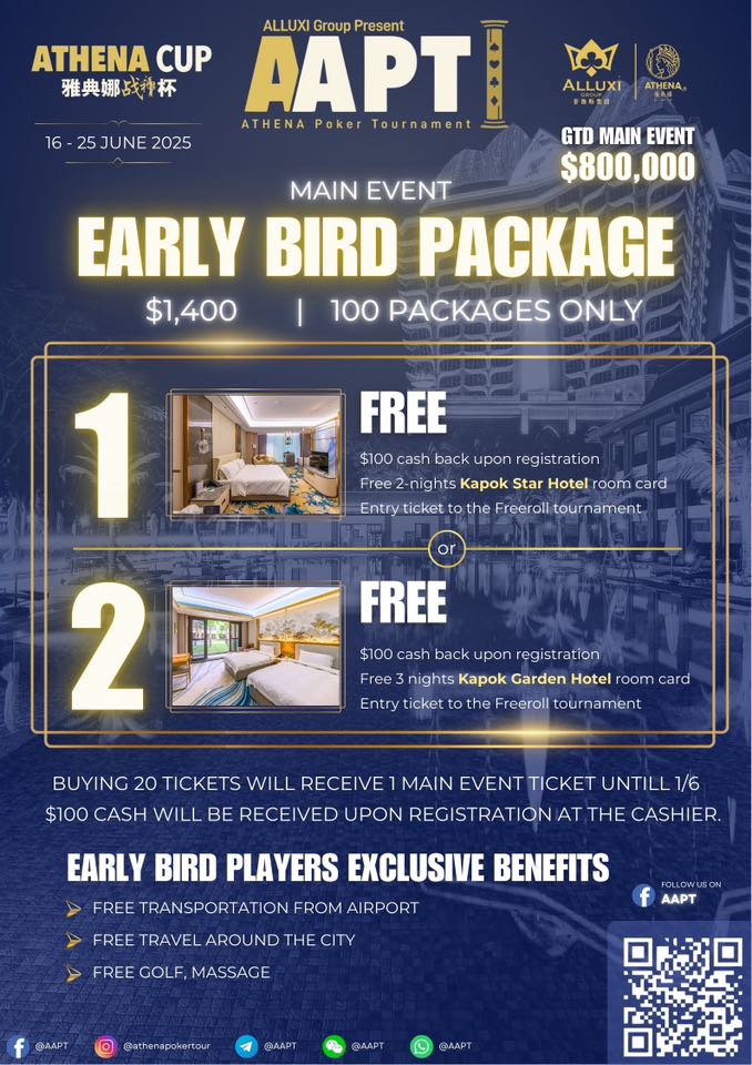 Poker Breaks Ground in Bokeo: USD 1 Million Alluxi Athena Poker Tournament (AAPT) Set for June