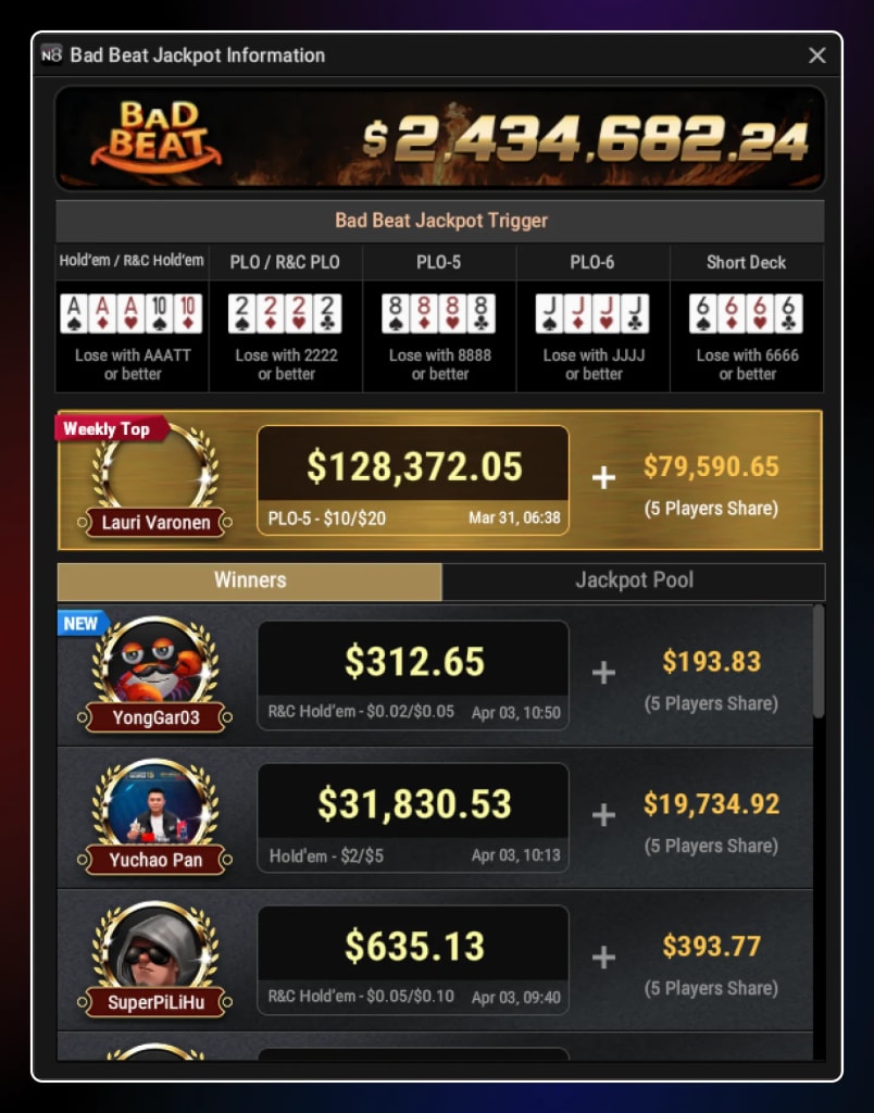 Bad Beat Jackpot