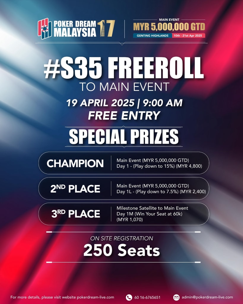 Freeroll to Poker Dream Main Event