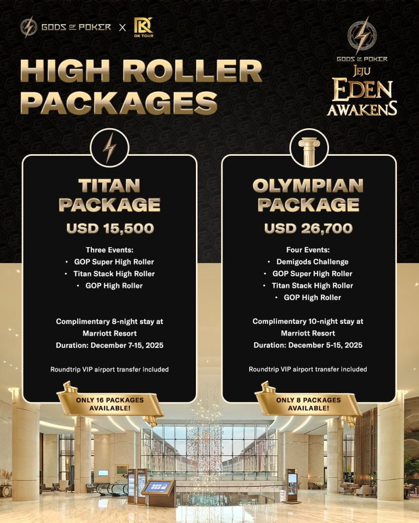 Gods of Poker Eden Awakens - High Roller Packages