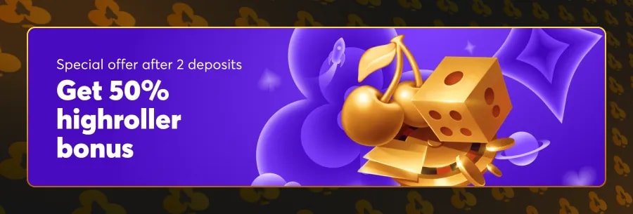 50% High Roller Bonus