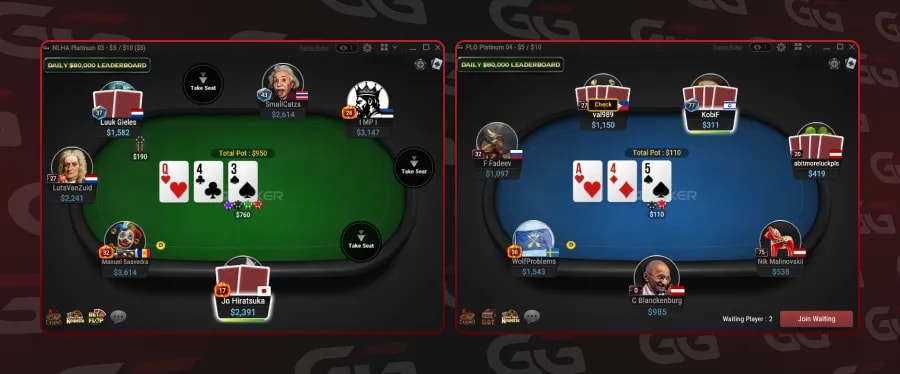 NLH & PLO Cash Games