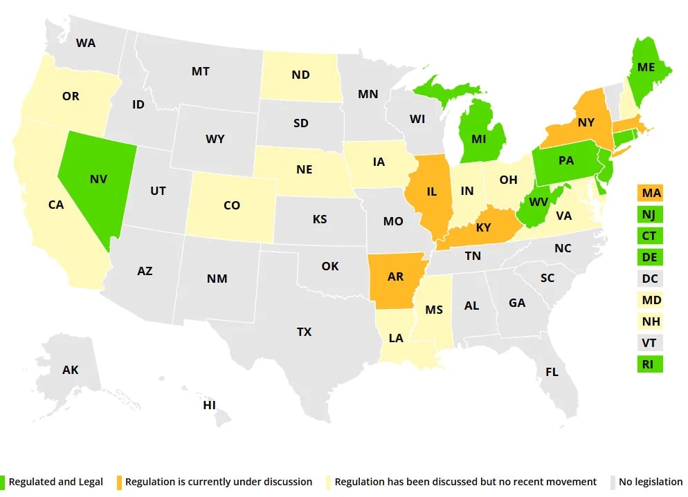 Maine is the 9th state to legalise poker in the USA