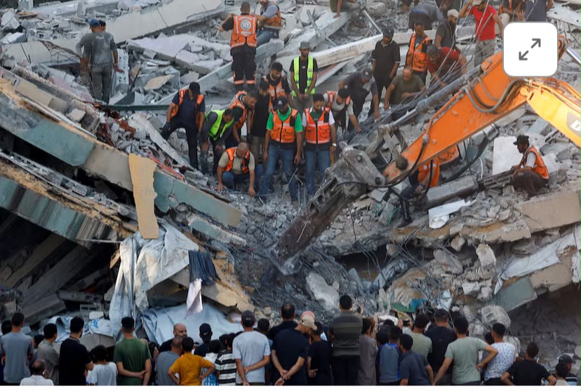 At Least 16 Killed After War-Damaged Building Collapses in Gaza