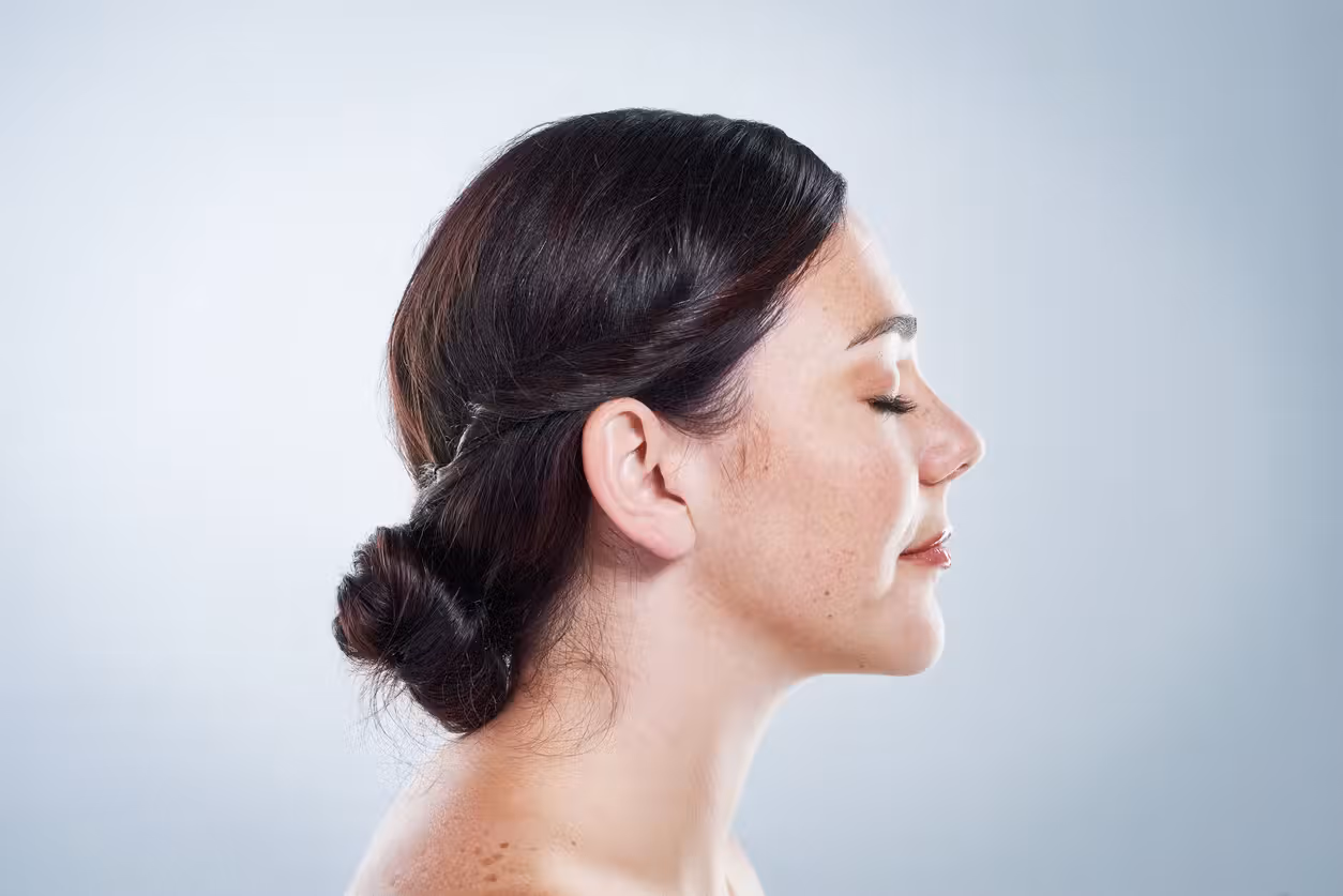 Woman's side profile