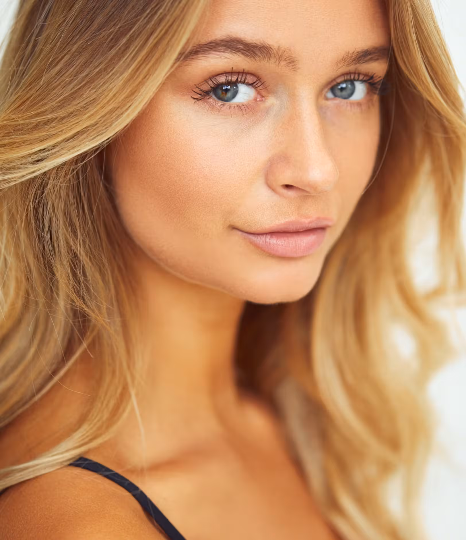 close up of pretty blonde woman