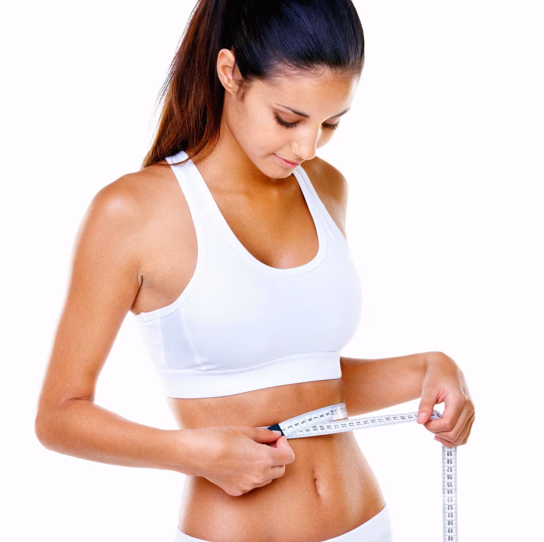 Midriff and waist of woman wearing sarong