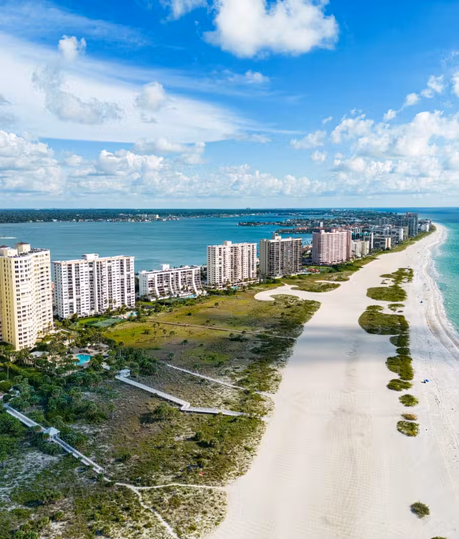 photo of Florida keys taken from the sky
