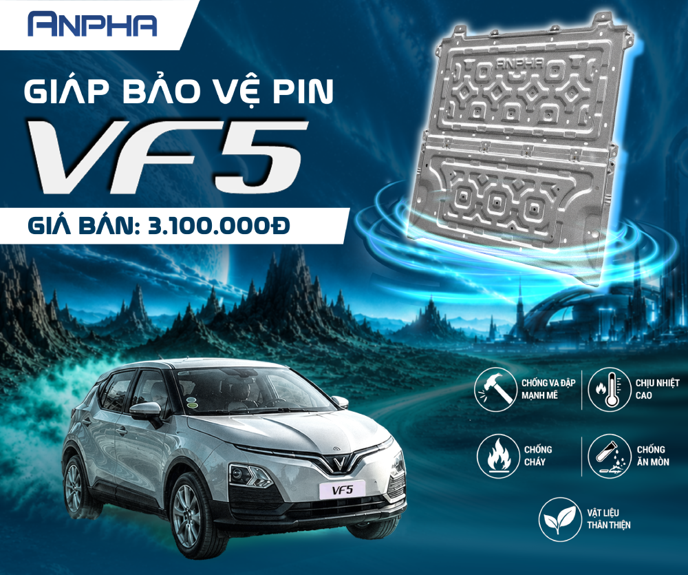 Ốp bảo vệ pin Anpha cho Vinfast chính hãng tại KD Auto
