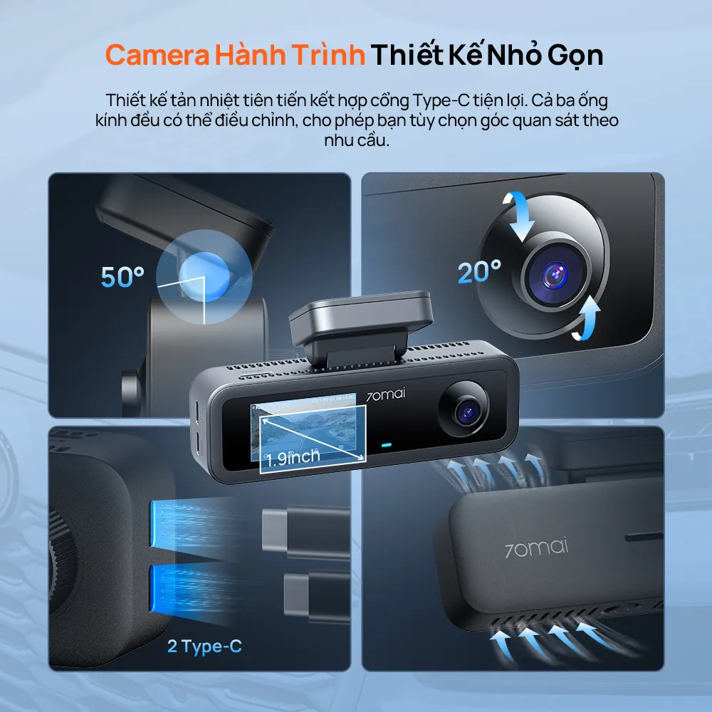 Camera hành trình 70mai T400 chính hãng tại KD Auto