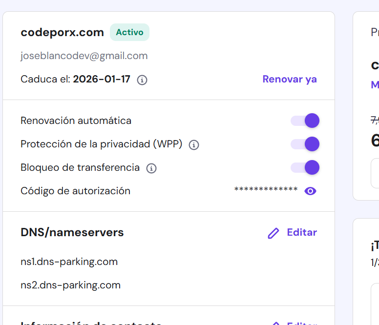 Hostinger paso 2