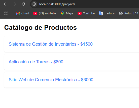 Ruta estática - Projects