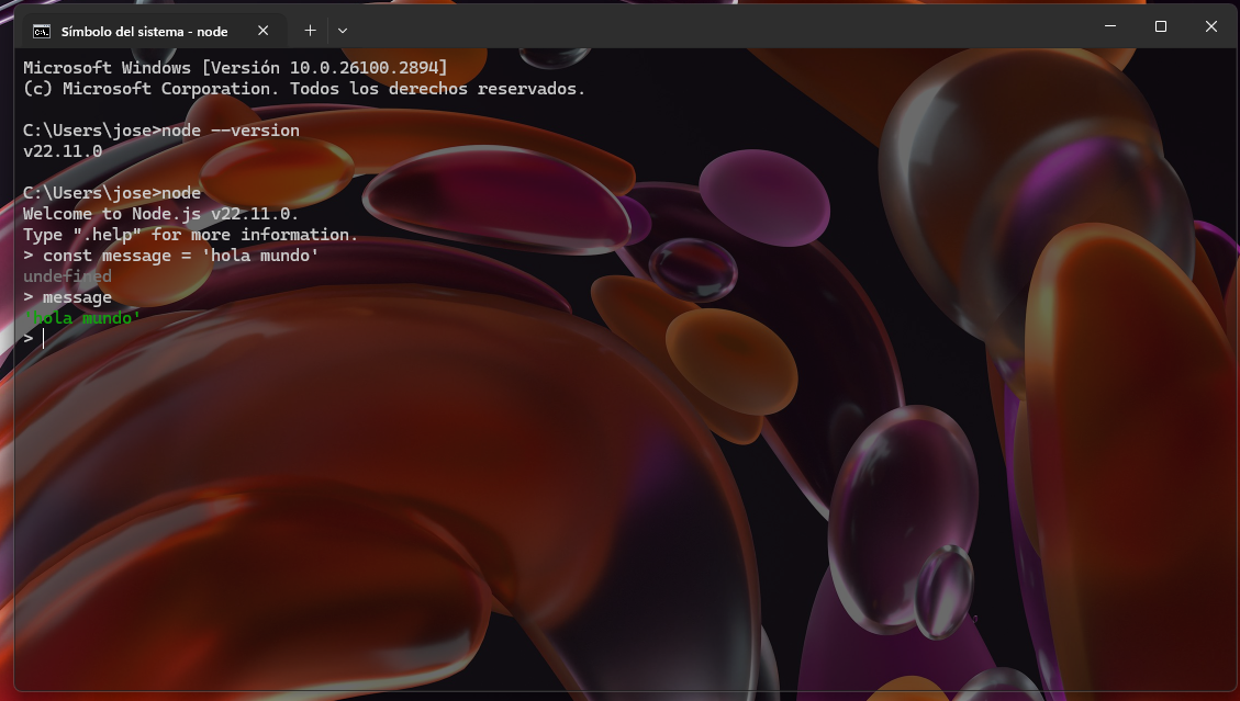 consola nodejs