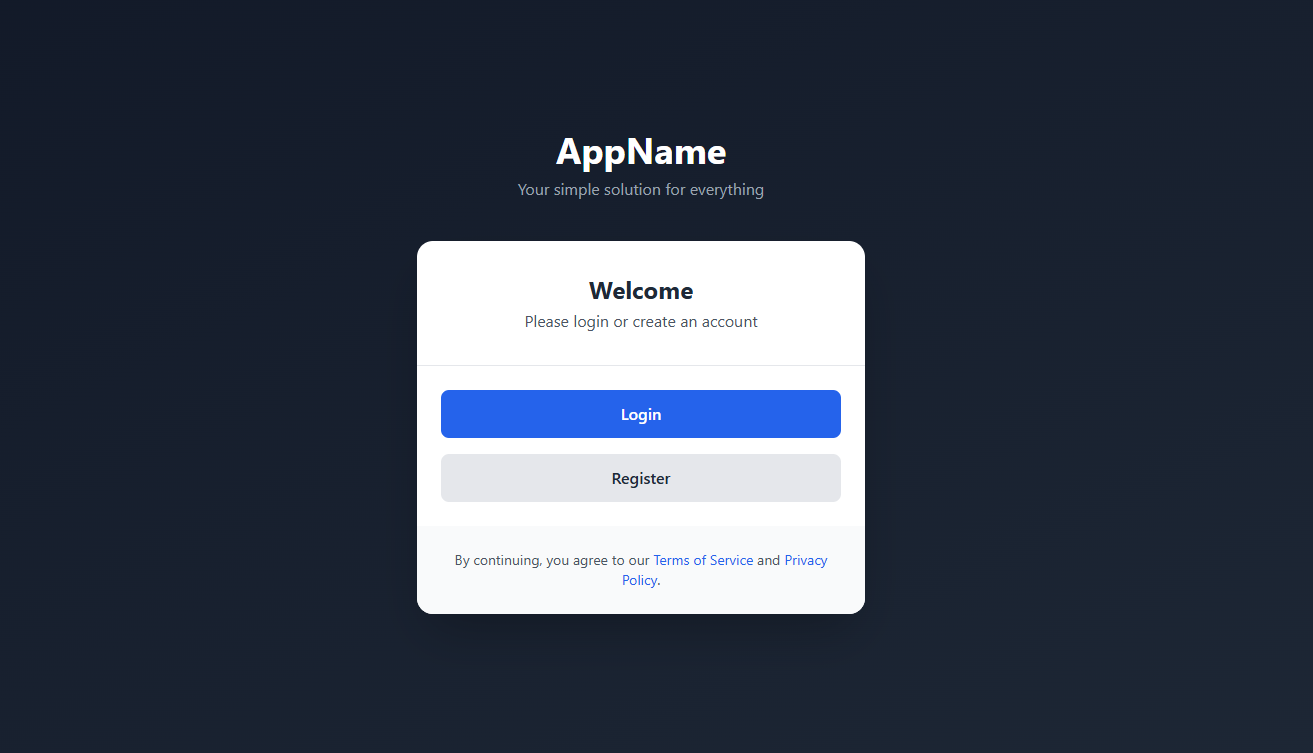 pagina de bienvenida