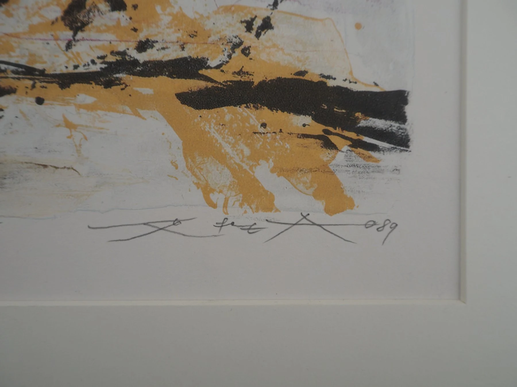 Paysage abstrait en bleu et rouge (1989) view 3