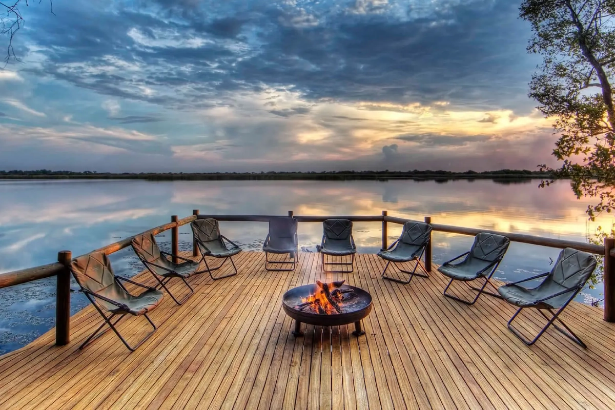 Xugana Island Lodge Fire Deck
