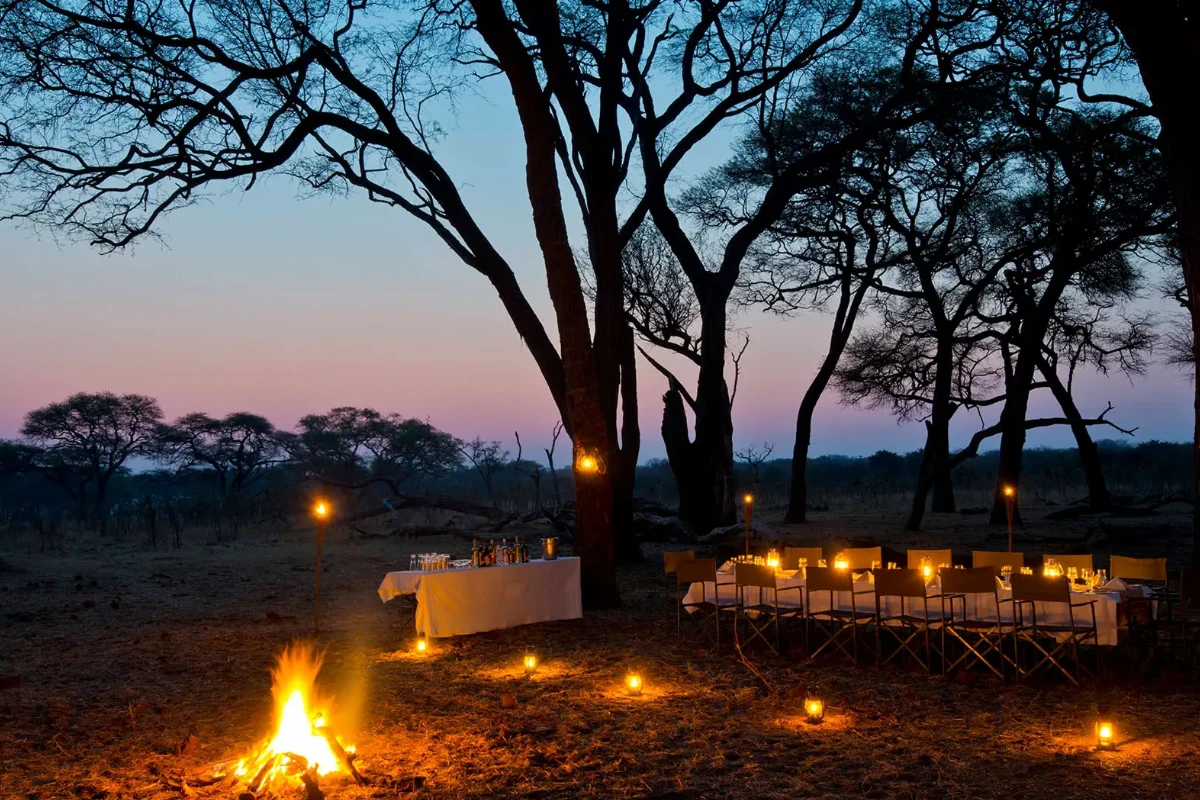 hwange safari lodge Dinner
